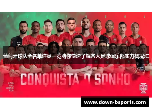 葡萄牙球队全名单详尽一览助你快速了解各大足球俱乐部实力概况汇